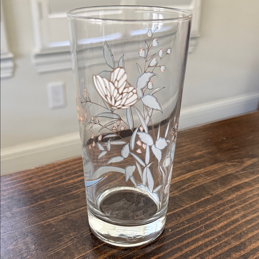 Noritake Floral Glass Set with Blue and White Accents - Picture 6 of 6